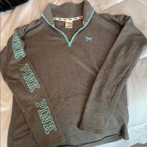 Grey and blue PINK pullover